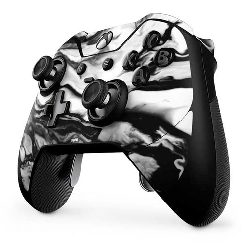 Black and White Marble Ink Xbox One Elite Controller Skin