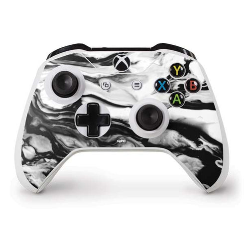 Black and White Marble Ink Xbox One S Controller Skin