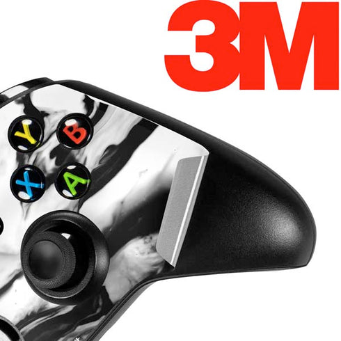 Black and White Marble Ink Xbox One X Controller Skin