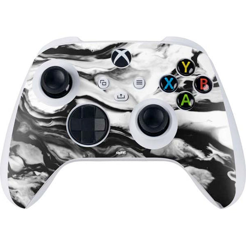 Black and White Marble Ink Xbox Series S Controller Skin