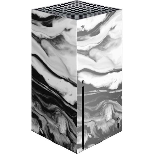 Black and White Marble Ink Xbox Series X Console Skin