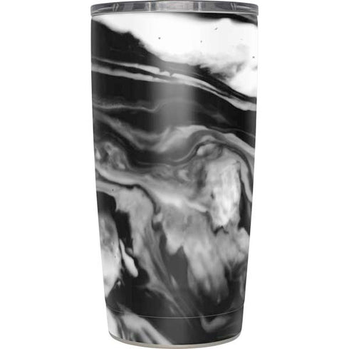 Black and White Marble Ink Yeti 20oz Tumbler Skin
