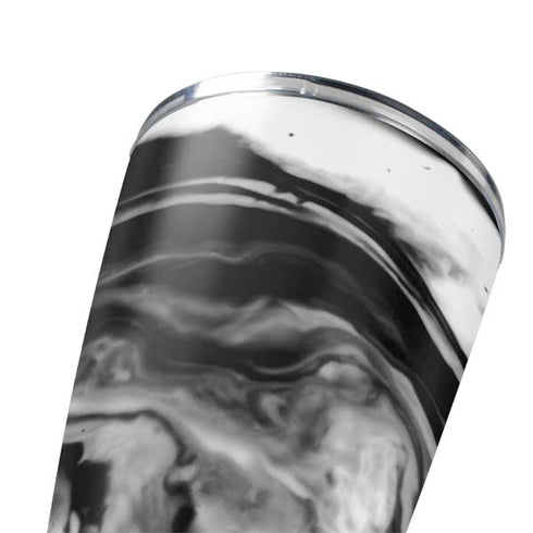 Black and White Marble Ink Yeti 20oz Tumbler Skin