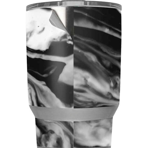 Black and White Marble Ink Yeti 20oz Tumbler Skin