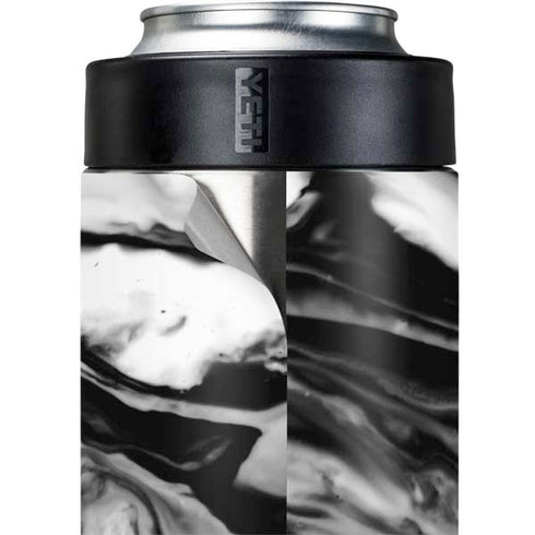 Black and White Marble Ink Yeti Colster Can Insulator Skin
