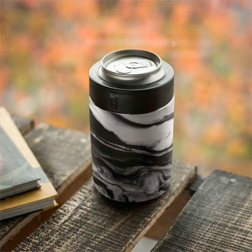 Black and White Marble Ink Yeti Colster Can Insulator Skin