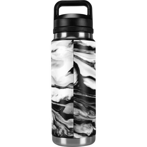 Black and White Marble Ink YETI Rambler 26oz Bottle Skin