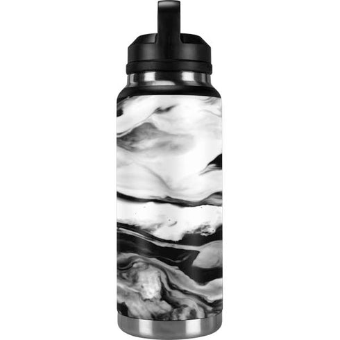 Black and White Marble Ink YETI Rambler 36oz Bottle Skin