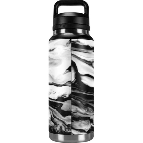 Black and White Marble Ink YETI Rambler 36oz Bottle Skin