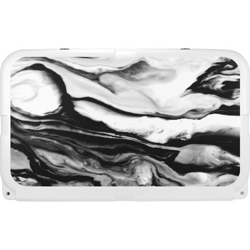 Black and White Marble Ink YETI Tundra 45 Hard Cooler Skin