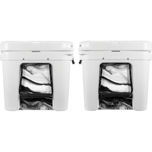 Black and White Marble Ink YETI Tundra 65 Hard Cooler Skin