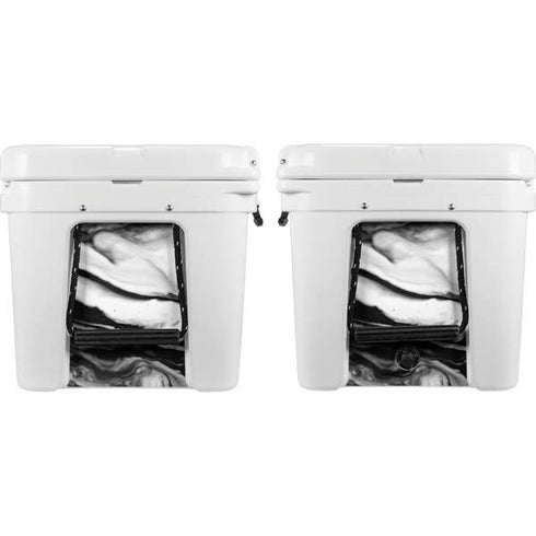 Black and White Marble Ink YETI Tundra 75 Hard Cooler Skin