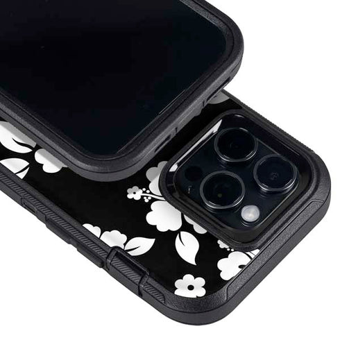 Black and White Otterbox Defender iPhone Skin