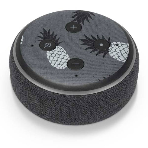 Black and White Pineapples Amazon Echo Dot Skin