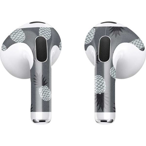 Black and White Pineapples Apple AirPods (3rd Gen 2021) Skin