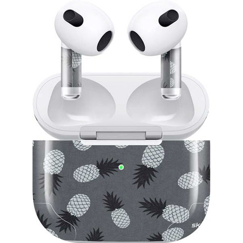 Black and White Pineapples Apple AirPods (3rd Gen 2021) Skin
