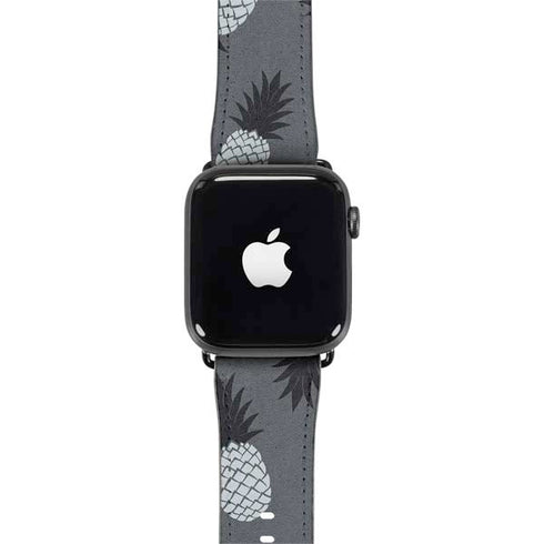 Black and White Pineapples Apple Watch Band 38-40mm