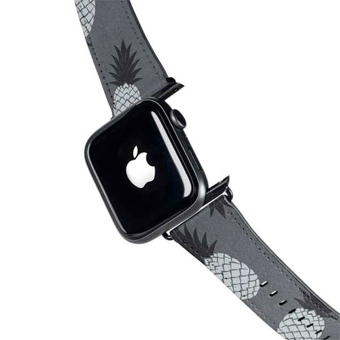 Black and White Pineapples Apple Watch Band 38-40mm