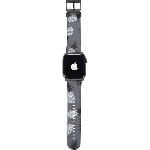 Black and White Pineapples Apple Watch Band 38-40mm