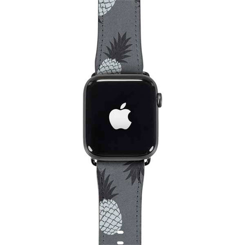 Black and White Pineapples Apple Watch Band 42-44mm