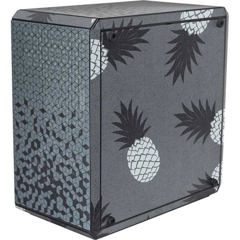 Black and White Pineapples Cooler Master MasterBox Q300L Mini Tower Skin