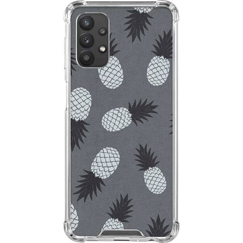 Black and White Pineapples Galaxy A32 5G Clear Case