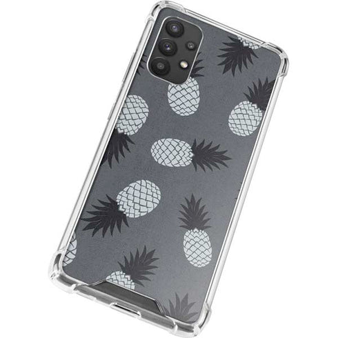 Black and White Pineapples Galaxy A32 5G Clear Case