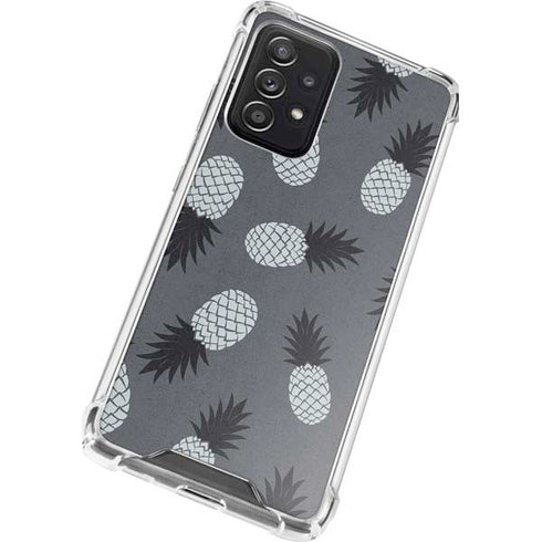 Black and White Pineapples Galaxy A52 5G Clear Case
