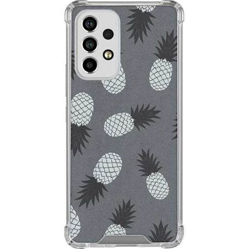 Black and White Pineapples Galaxy A53 5G Clear Case