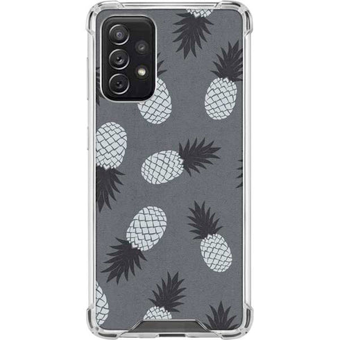 Black and White Pineapples Galaxy A72 5G Clear Case