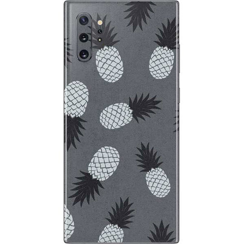 Black and White Pineapples Galaxy Note 10 Plus Skin
