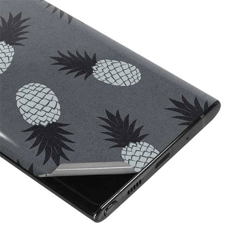Black and White Pineapples Galaxy Note 10 Plus Skin
