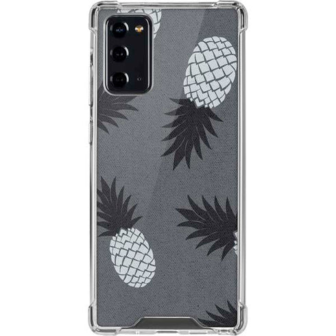Black and White Pineapples Galaxy Note20 5G Clear Case