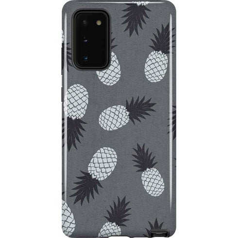 Black and White Pineapples Galaxy Note20 5G Pro Case