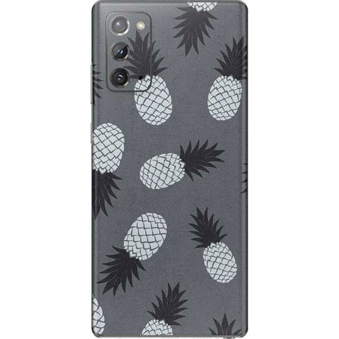 Black and White Pineapples Galaxy Note20 5G Skin