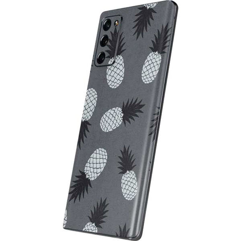 Black and White Pineapples Galaxy Note20 5G Skin