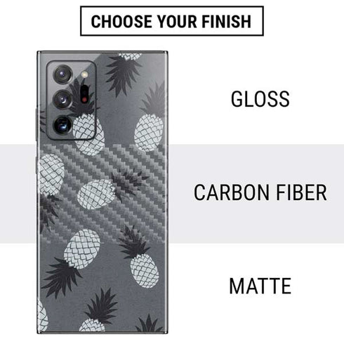 Black and White Pineapples Galaxy Note20 Ultra 5G Skin