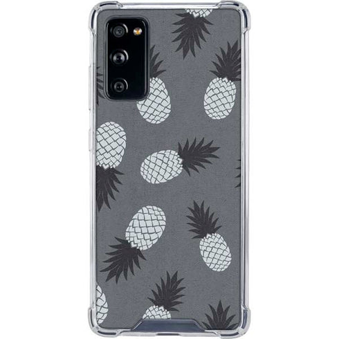 Black and White Pineapples Galaxy S20 FE Clear Case