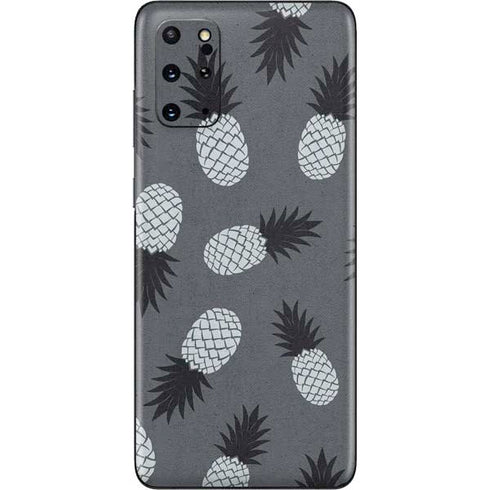 Black and White Pineapples Galaxy S20 Plus Skin