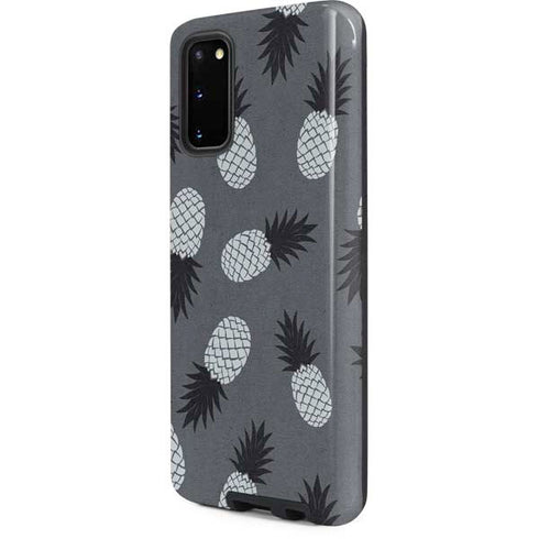 Black and White Pineapples Galaxy S20 Pro Case