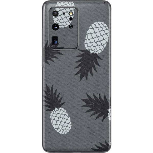 Black and White Pineapples Galaxy S20 Ultra 5G Skin