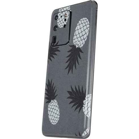 Black and White Pineapples Galaxy S20 Ultra 5G Skin