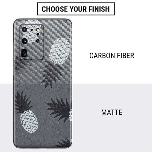 Black and White Pineapples Galaxy S20 Ultra 5G Skin