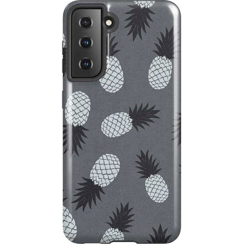 Black and White Pineapples Galaxy S21 5G Pro Case