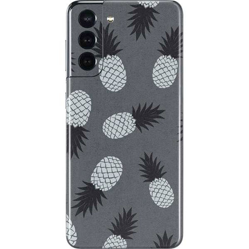 Black and White Pineapples Galaxy S21 5G Skin