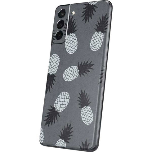 Black and White Pineapples Galaxy S21 5G Skin
