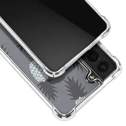 Black and White Pineapples Galaxy S21 FE Clear Case