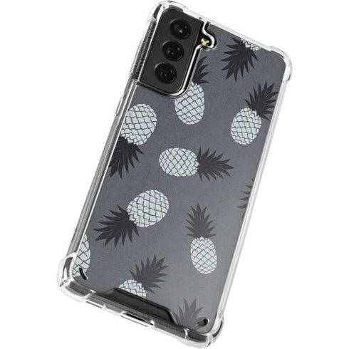 Black and White Pineapples Galaxy S21 Plus 5G Clear Case