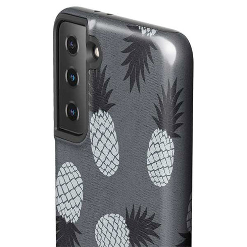 Black and White Pineapples Galaxy S21 Plus 5G Pro Case