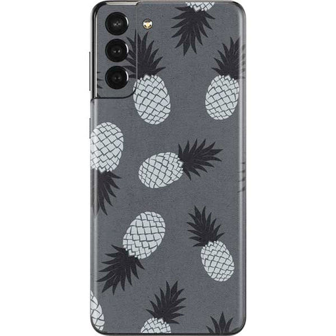 Black and White Pineapples Galaxy S21 Plus 5G Skin